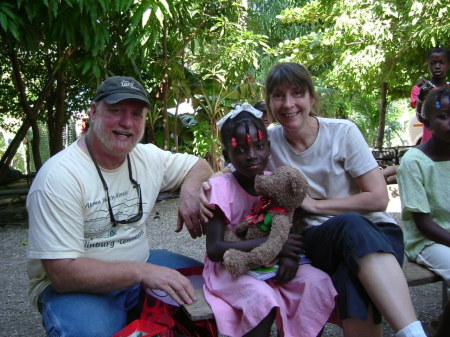 Jeff and me with Rosanee, Bayonais, Haiti