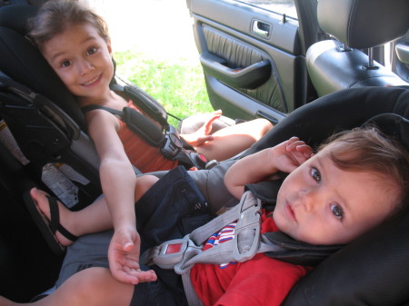 Bella & Caleb after fun day at San Diego fair