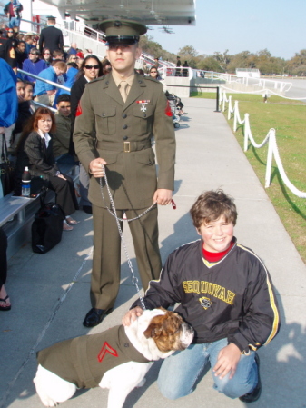 Blake and Marine's mascot, Hummer