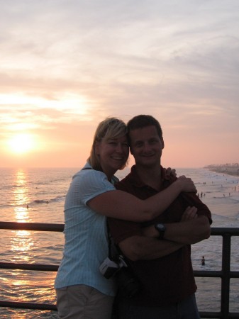 Summer and I taking in a sunset in SoCal