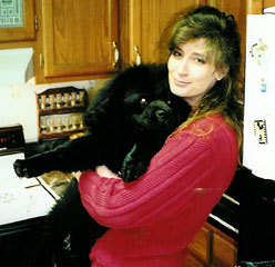 Jackie and her chow, Zack