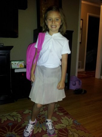 beautiful Baylee/grandaughter, first day of first grade.