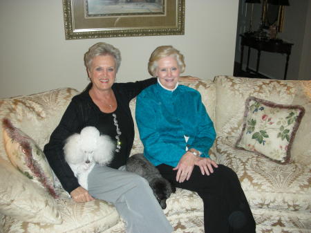 Aunt Mary and me...with the dogs of course.