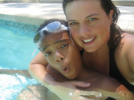 Daveon and I in the pool