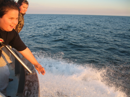 David and Brittany on a fishing trip