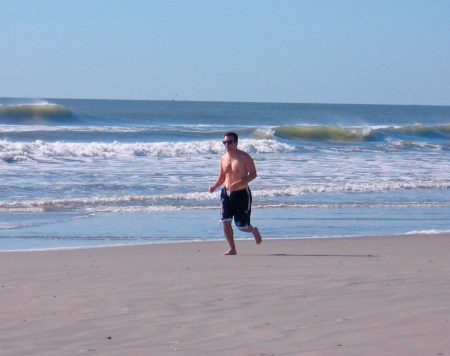 Jogging on the Beach at Wildwood NJ