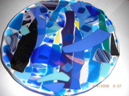 My second fused glass plate