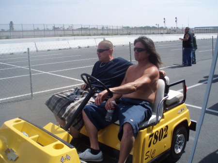my son & I at california speedway