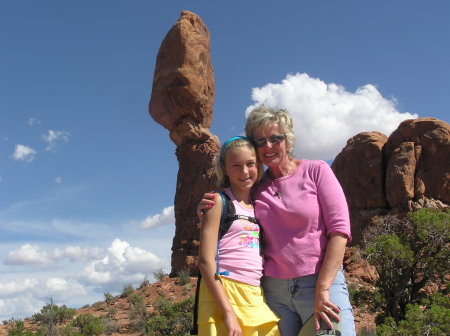 Moab with granddaughter - 2005