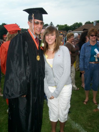 Justin graduation from PHS with his sister