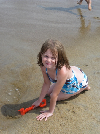 Rebecca at Salisbury Beach- Age 7