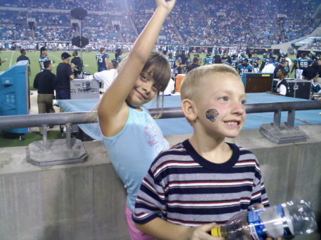 My Son at his first game and niece