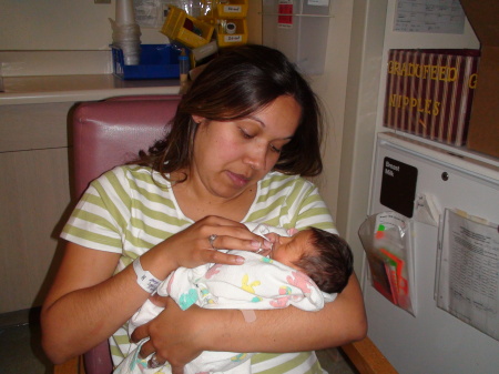 Mother and daughter bonding.