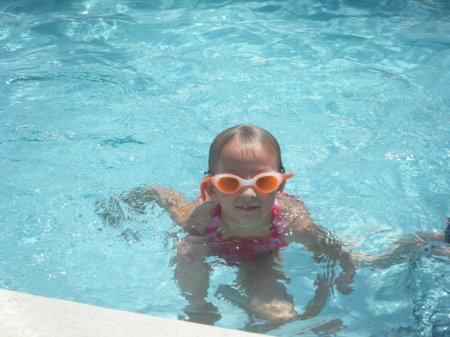 Emily in the pool