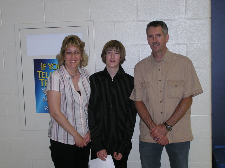 Karry, Nick and I at his 8th grade graduation