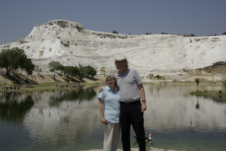 Mark & me at Pamukkale, Turkey