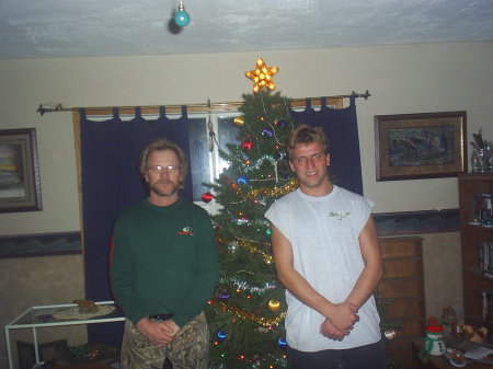 At my house with my Dad for Christmas