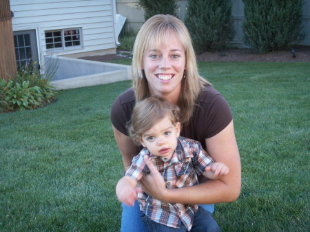 mama and nicky on 1st b-day