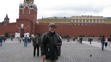 Near Lenin's tomb in Red Square