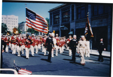 Memorial Day Parade by city hall