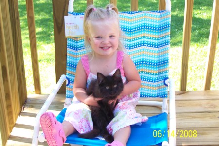 Ella loves the kitty!
