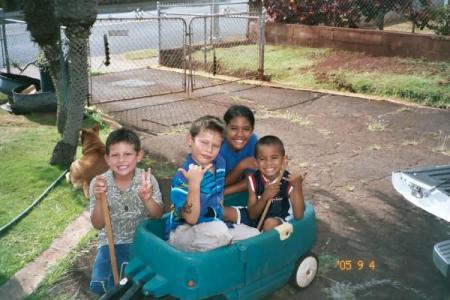 My boys with their cousins in 2005