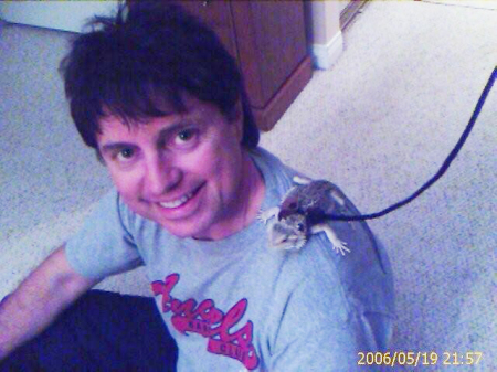 With my Step-Daughter's Lizard Charlie