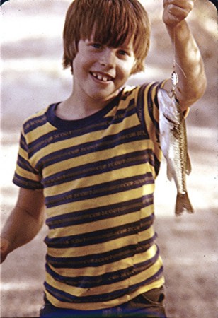 Jack Brady's first fish.