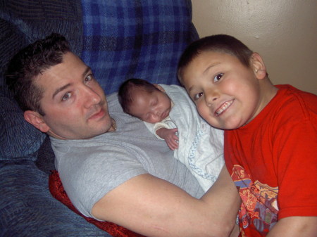 my hubby Chris with the two boys