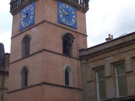 figure of St. Patrick on the tower