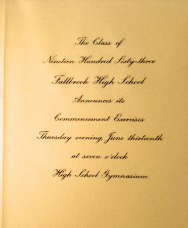 1963 Graduation Invitation