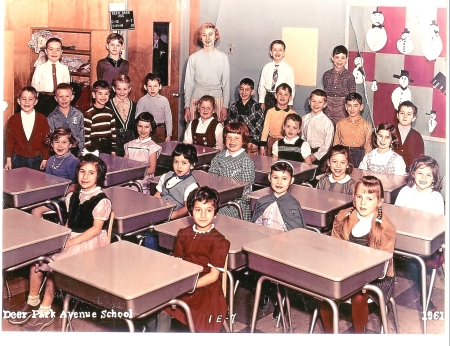 1961 1st grade class photo Deer Park Ave Eleme