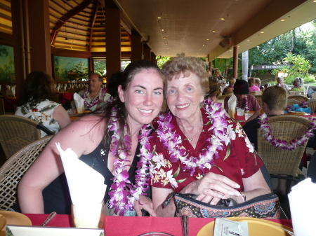 Mom and Kim at the Luau