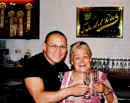 me & mom at the Korbel Vineyards