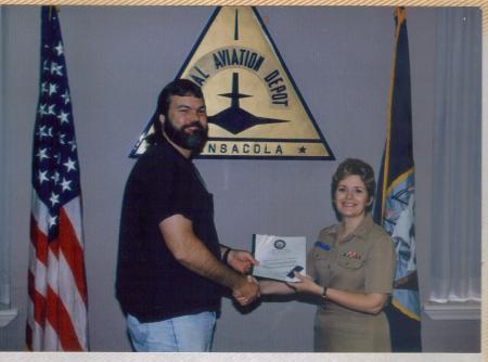 Nadep Pensacola, receiving 20 year award, '93