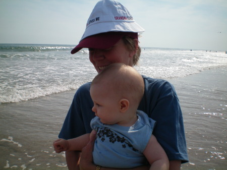 Grandma Linda wearing Lil' Buddy's hat too!!!