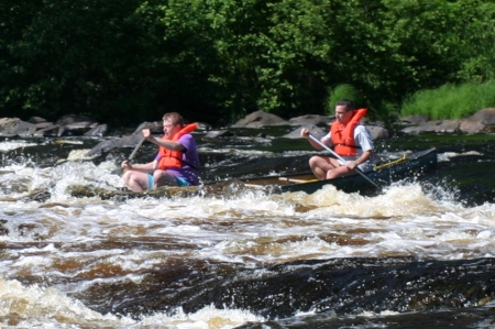 Navigating rapids in Wisconsin