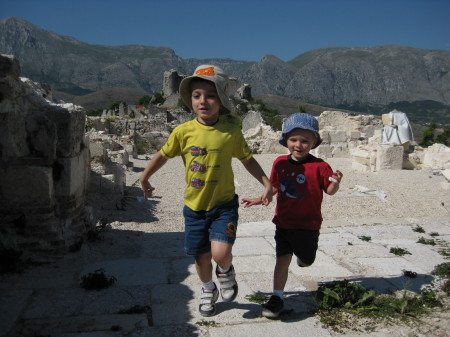Eric & Ryan at Roman ruins near our home