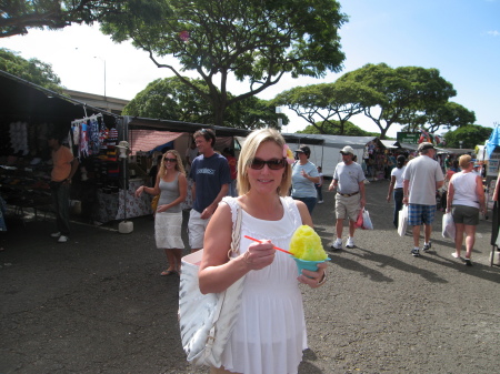 Me with a BIG shaved ice in Hawaii, Feb. 2008