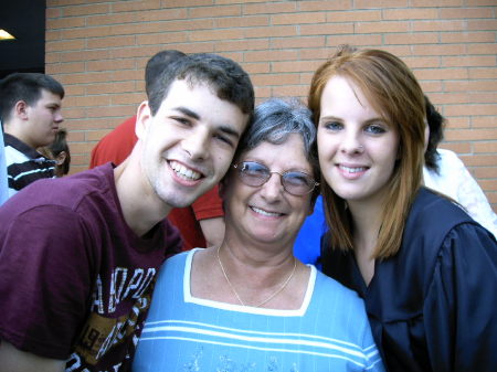 Nephew Chad, mom, and Nicole at Graduation