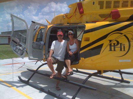 Rog and I at the base with my ride!