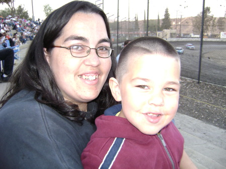 Austin and me at Bakersfield Speedway