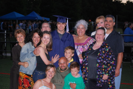 family pic at oldest son's graduation