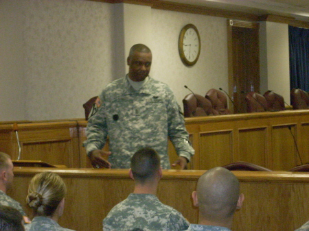 Rodney Talking to Soldiers