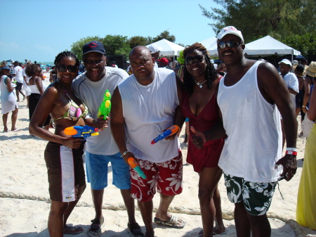 Water Gun fight in Jamaica