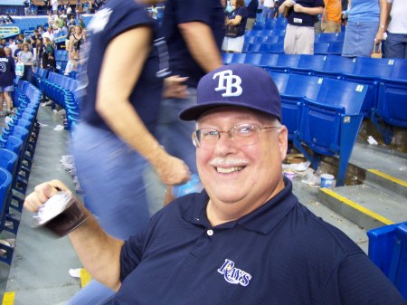 Mike at a Rays game...