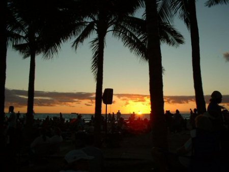 Sunset in Waikiki