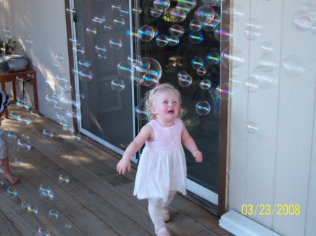 Our Granddaughter Marissa, she loves bubbles