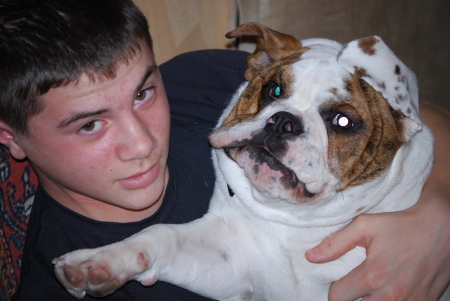 Sam (15) and his favorite dog