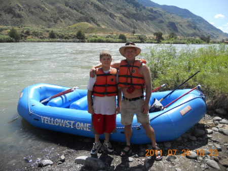 Taylor and David river rafting